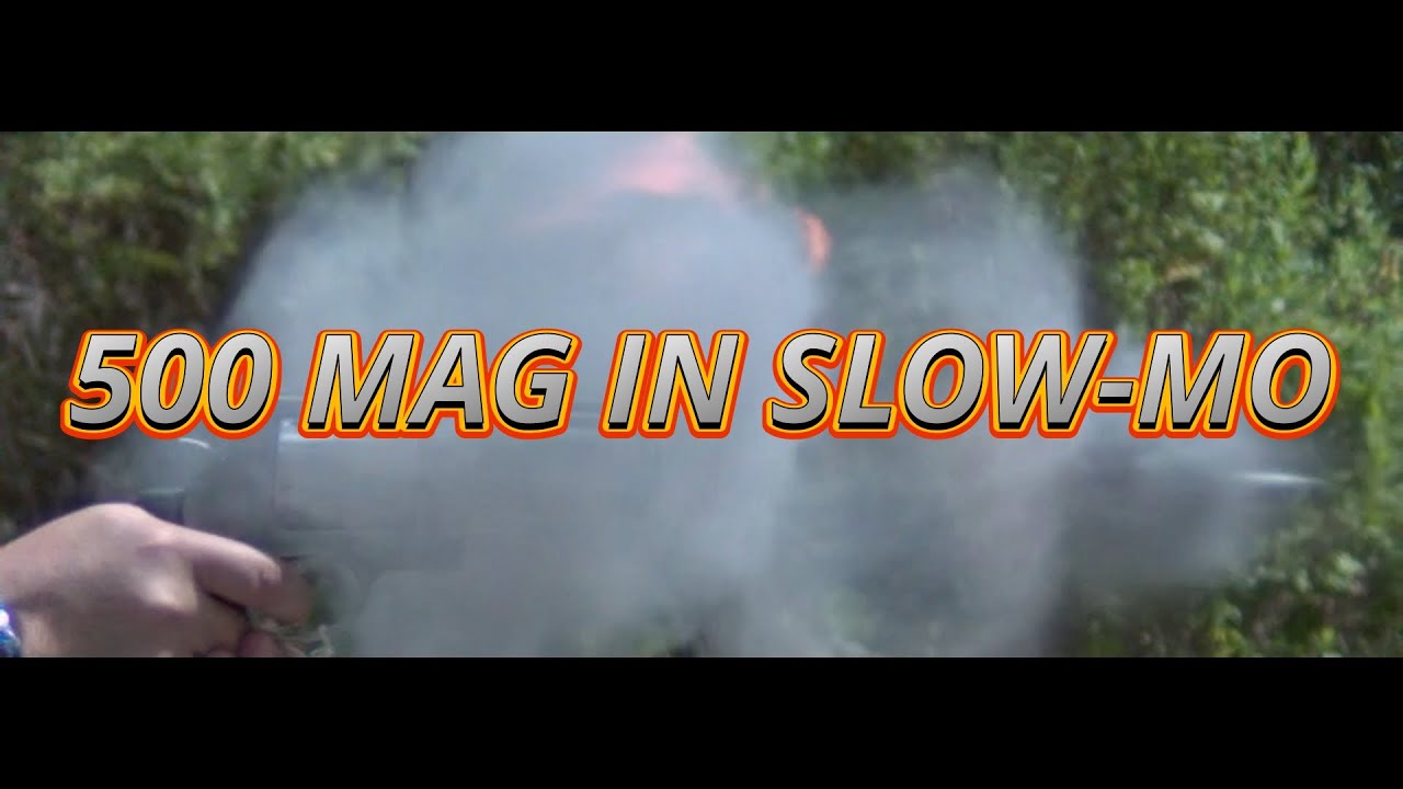 500 Magnum Smith & Wesson в замедленной съемке.