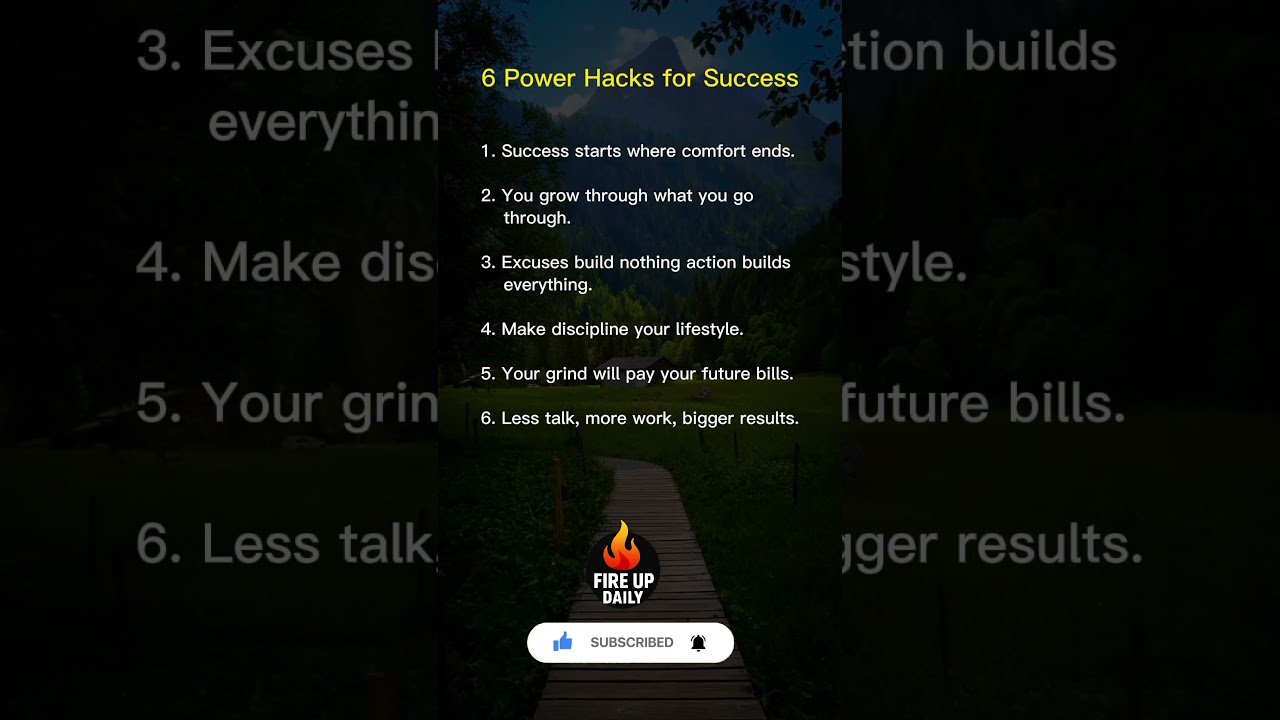 7 Power Hacks for Success #DailyGrowth #LifeHacks2025 #MindsetMotivation #GrindHarder