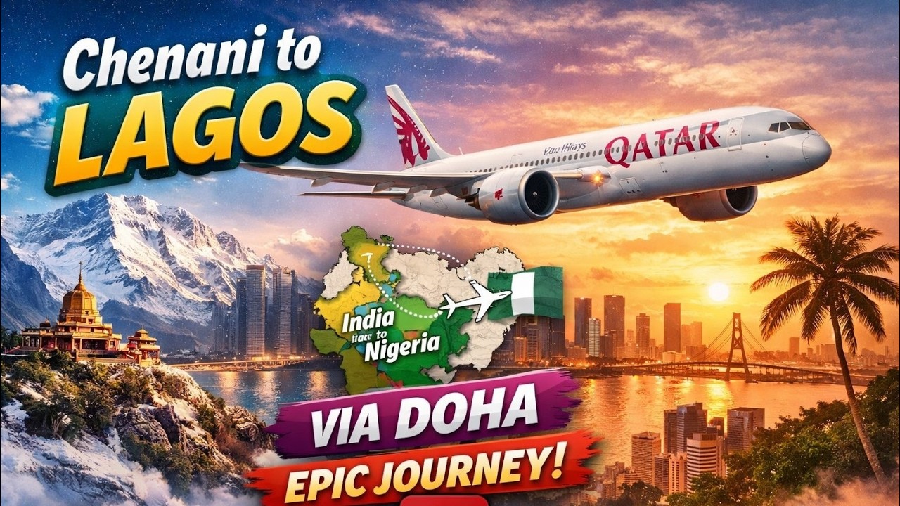 14+ hours from Chennai 🇮🇳 to Lagos! 🇳🇬😱 Qatar Airways Boeing 787 Dreamliner via Doha. #QatarAirways