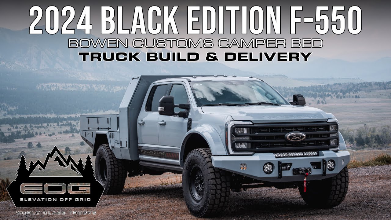 2024 Glacier Gray Black Edition F-550 With Bowen Camper Bed