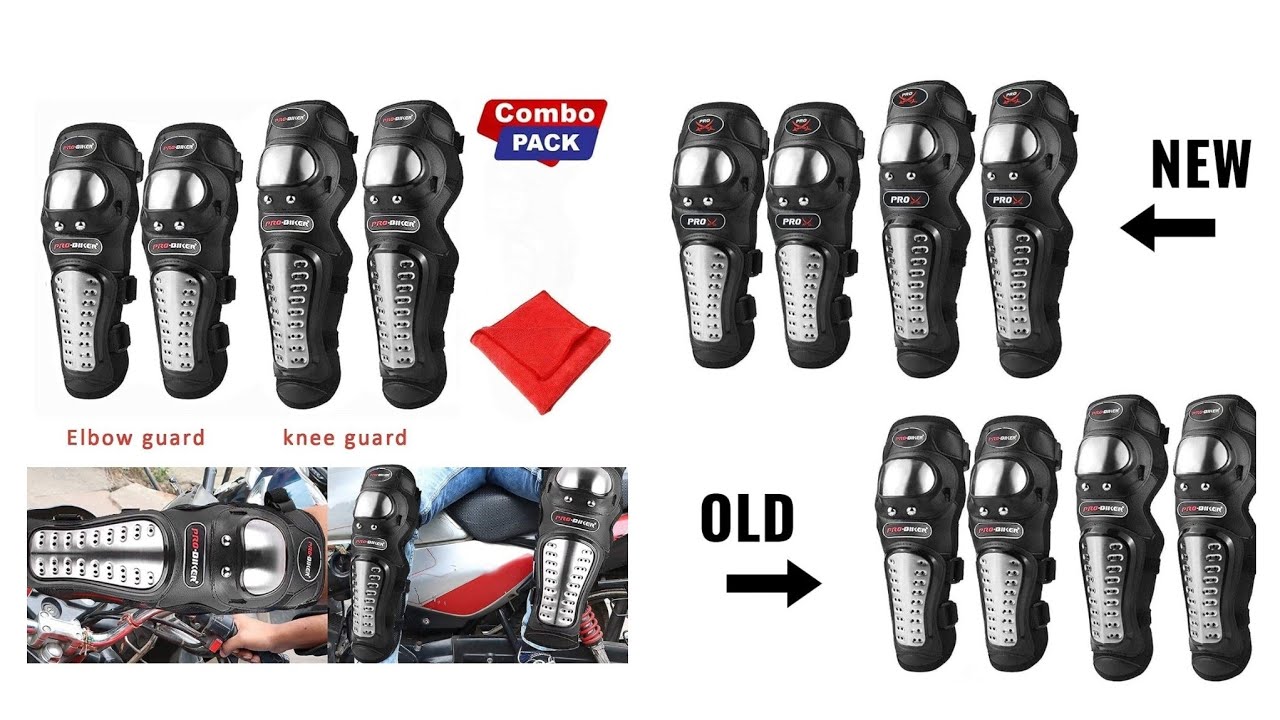 AllExtreme EXPBKG4 Stainless Steel Knee Guard Breathable Adjustable Knee & Elbow Pads Protection