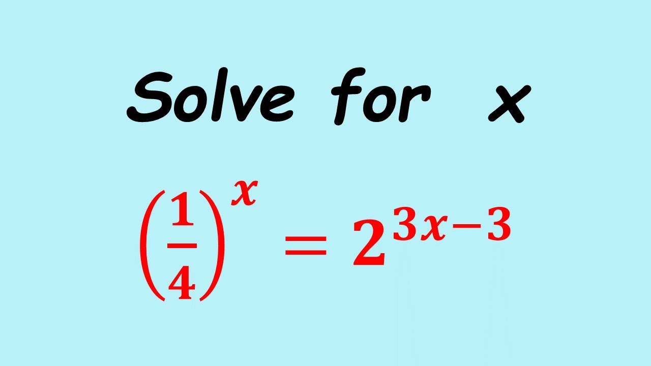 Indices | Exponential Equations | Likely Examination Questions | Maths Center