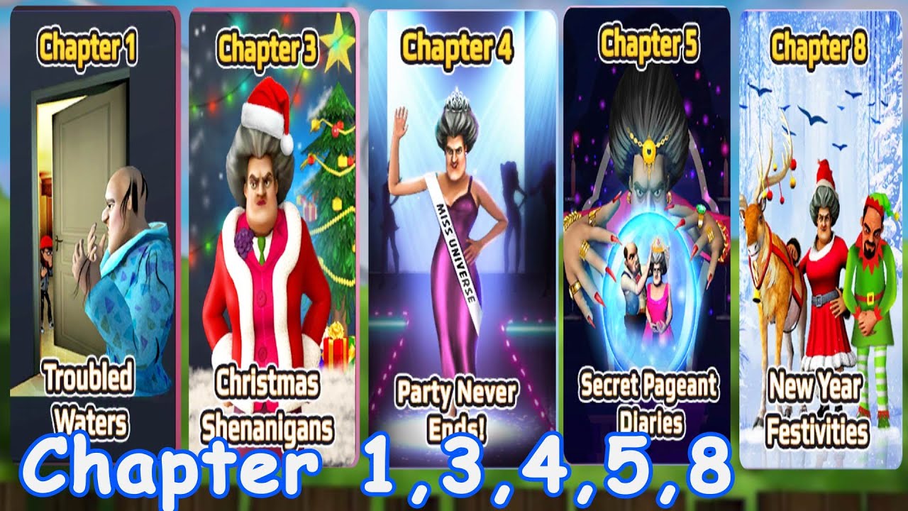 Scary Teacher 3D 8.0 Chapter 1, Chapter 3, Chapter 4, Chapter 5, Chapter 8 Full Gameplay