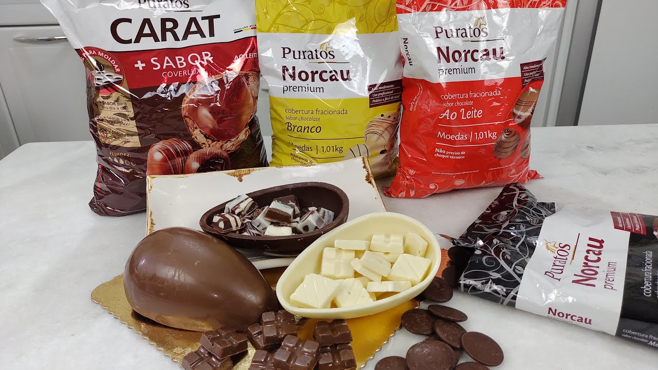 Ovos de Páscoa e Bombons com Cobertura Fracionada