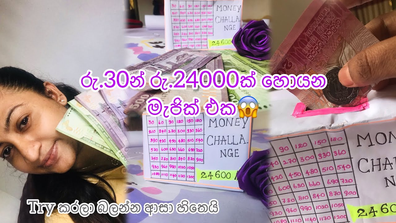 රු.30න් රු.24000ක් හදාගමු./Money saving challenge🏆💴SaveMoney💶