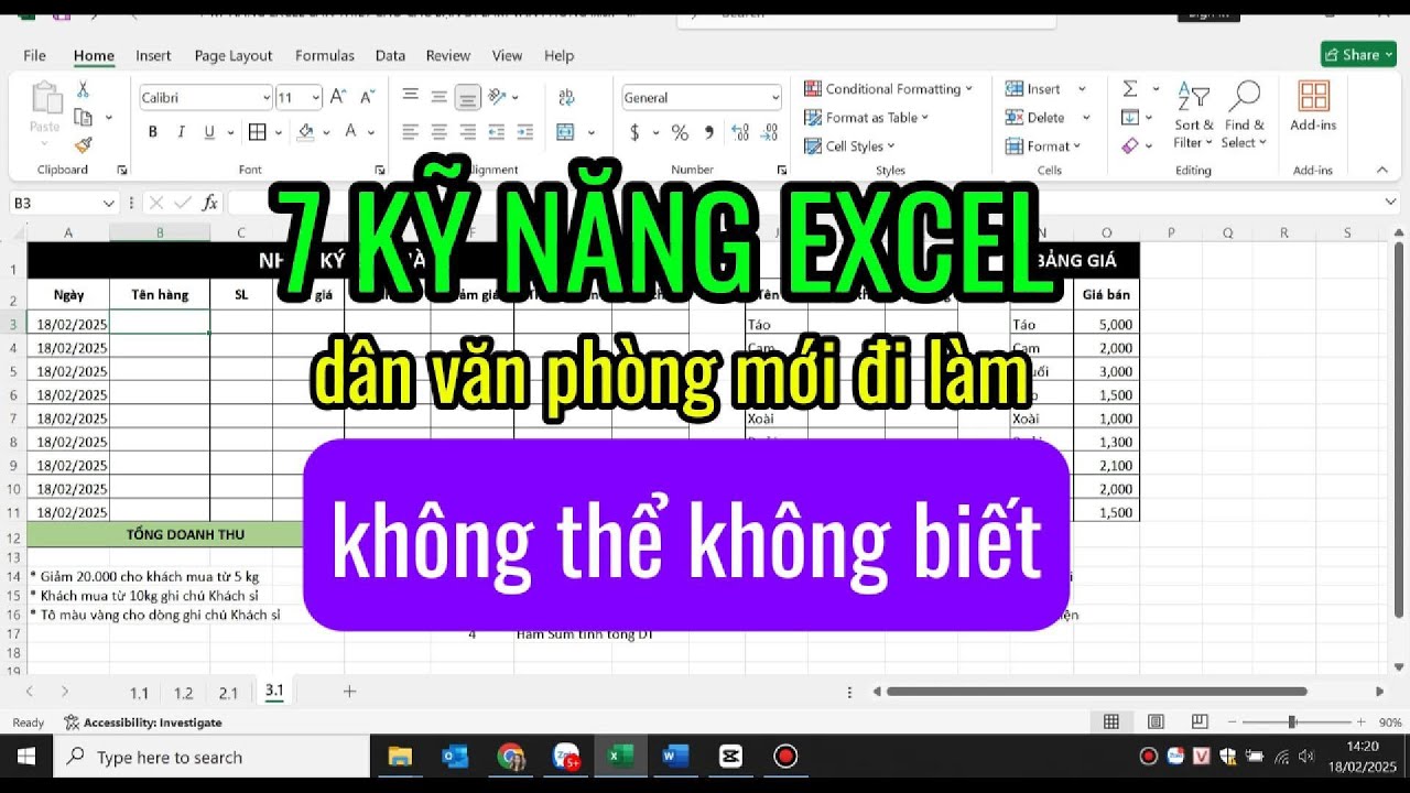 7 KỸ NĂNG EXCEL CƠ BẢN CẦN THIẾT CHO C&Aacute;C BẠN NH&Acirc;N VI&Ecirc;N VĂN PH&Ograve;NG MỚI ĐI L&Agrave;M KH&Ocirc;NG THỂ KH&Ocirc;NG BIẾT