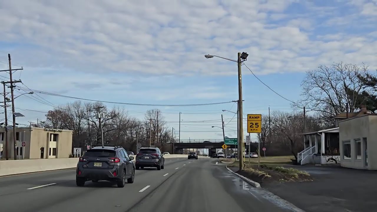 Driving from Cherry Hill to Mount Laurel New Jersey - Pennsauken and Merchantville drive thru