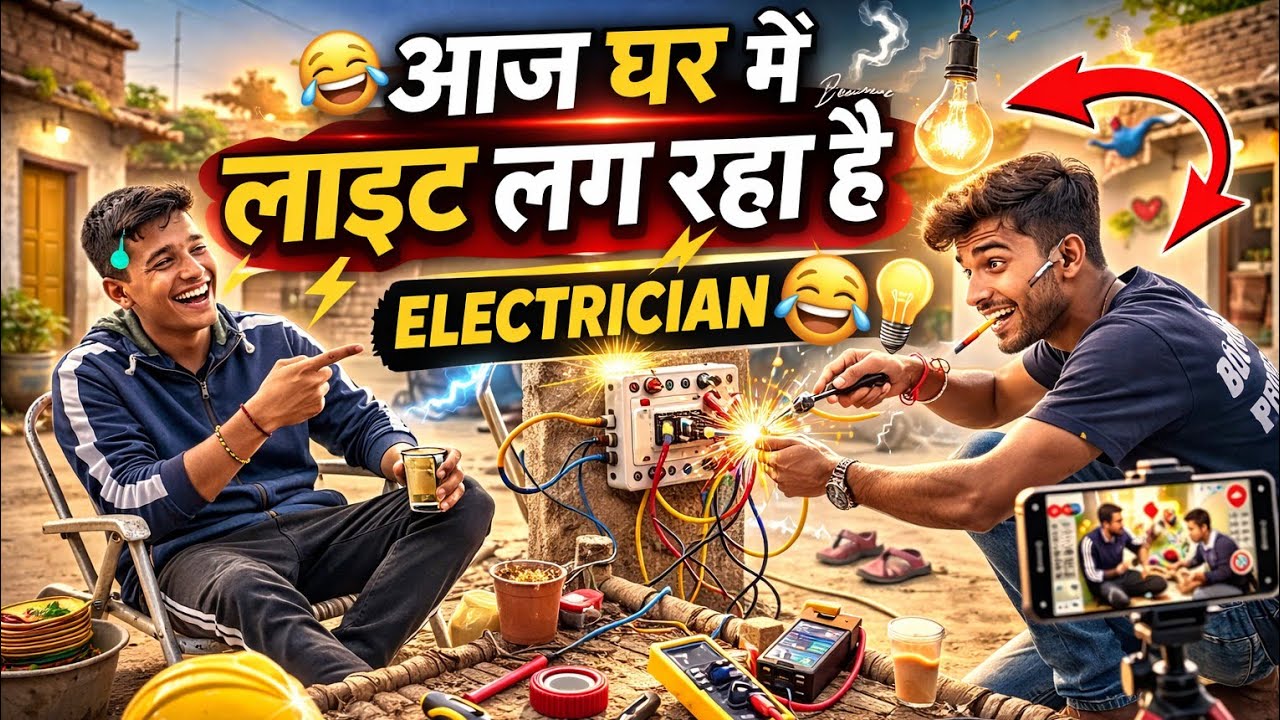 Mere Ghar mein Aaj bhaiya wiring kar rahe hain aur light Laga rahe hai @ManojDey @souravjvlogs 