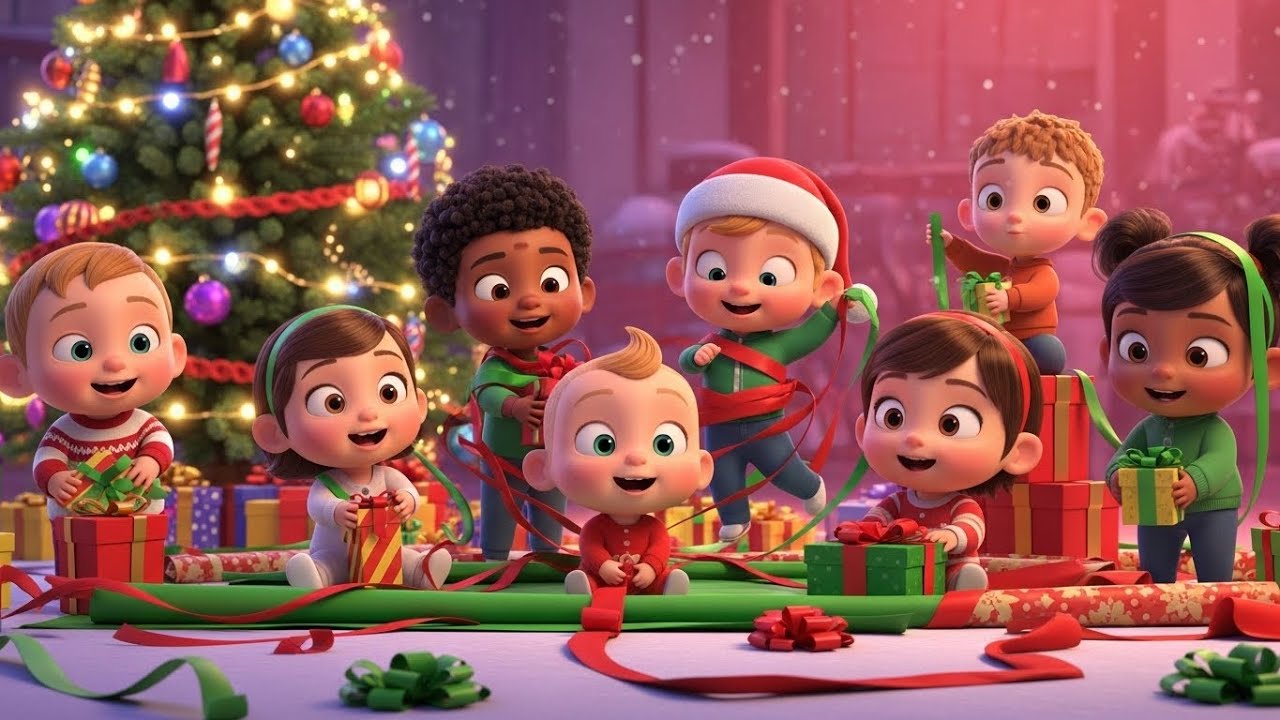 Fun Christmas Nursery Rhyme 🎁 Let’s Wrap the Gifts for Little Ones