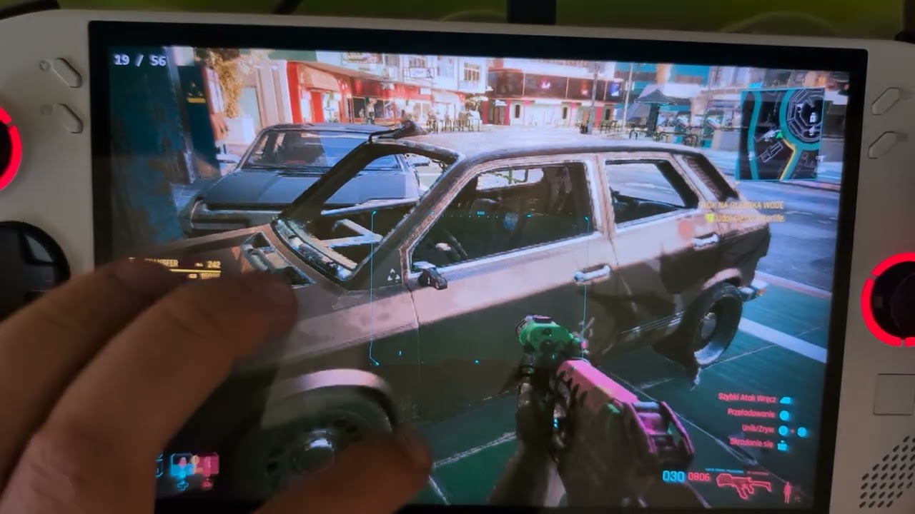 Cyberpunk 2077 Path tracing Legion Go S Z2 Go Lossless Scalling 3x FSR4 int8 @266p