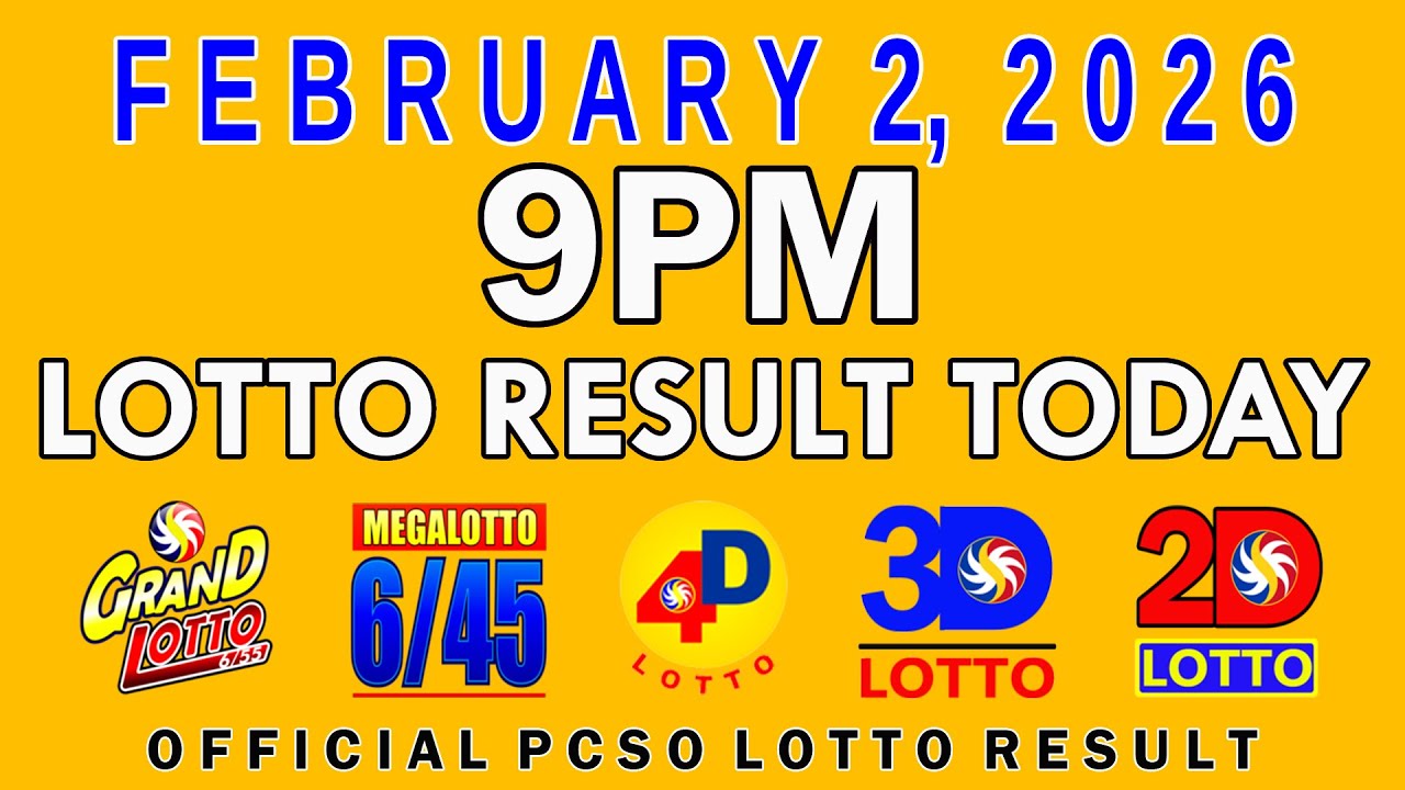9pm Lotto Result Today PCSO February 2 2026