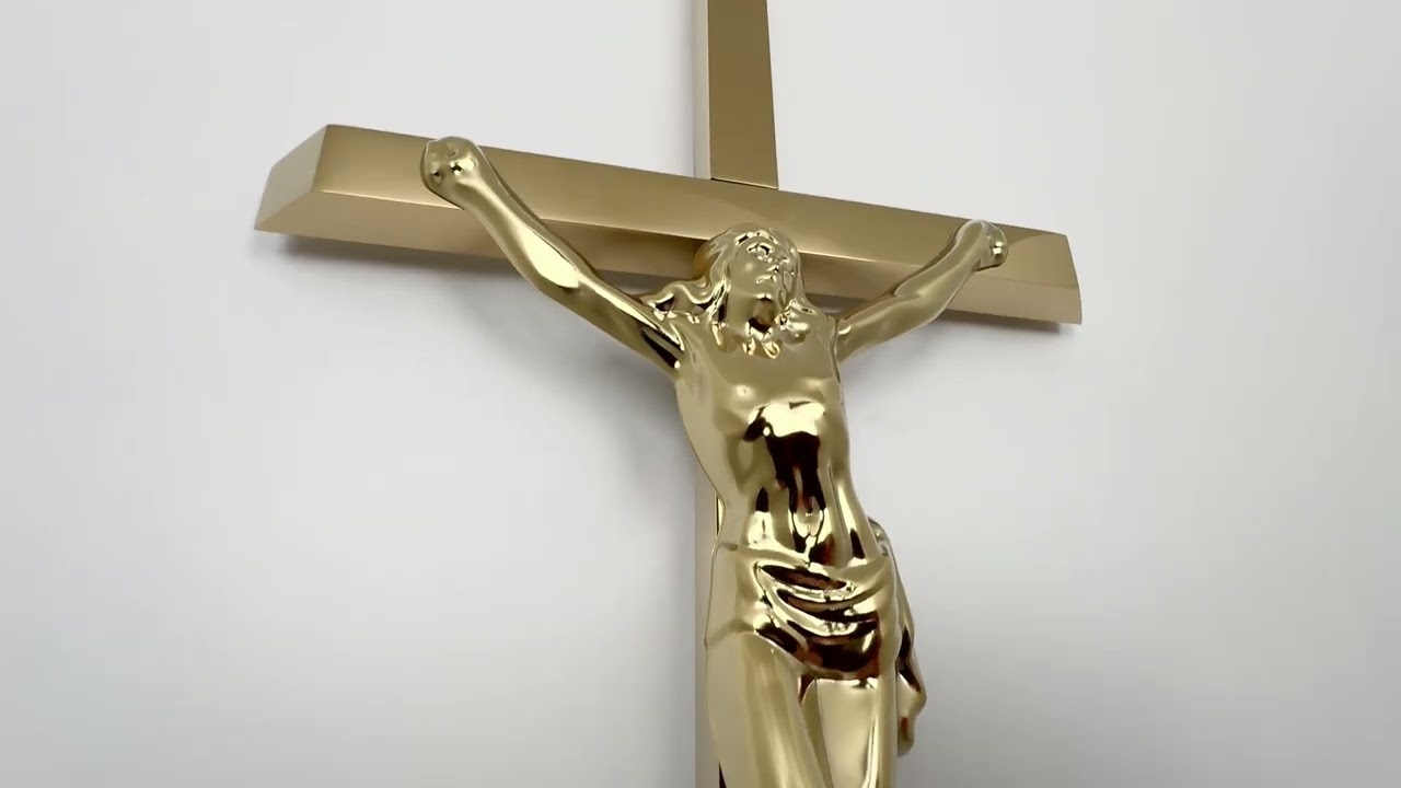 Krzyż Wiszący KP12/1Z Ze Stali Nierdzewnej Krzyż Nagrobny Krzyż na Gr&oacute;b