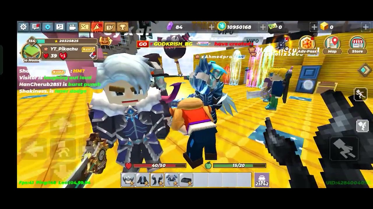 Trading Hades set in BLOCKMAN GO SKYBLOCK
