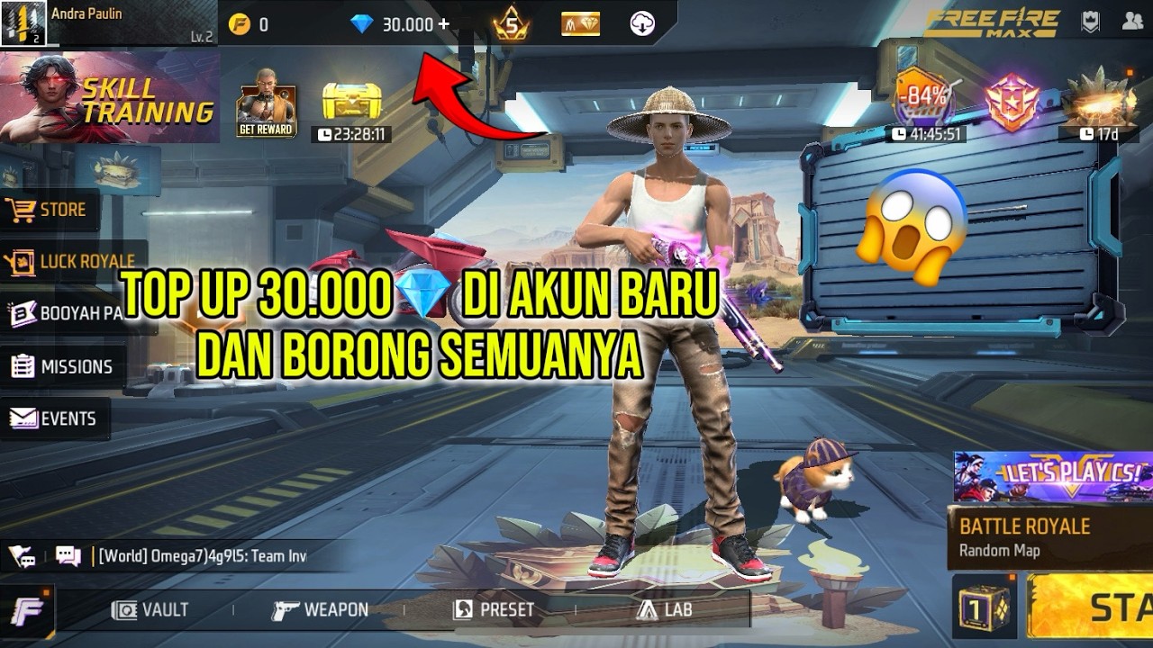 Aku Menghabiskan 30,000💎 Di Akun Baru Menjadi Sultan Free Fire !!