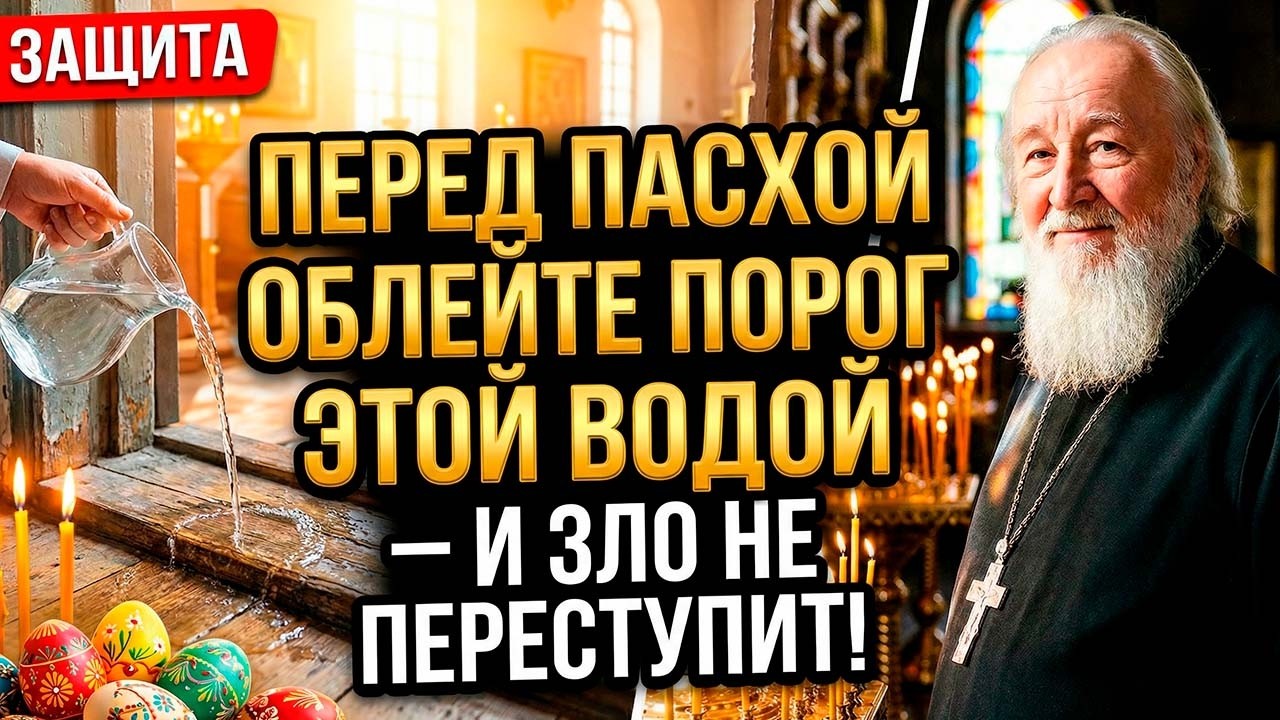 ПЕРЕД ПАСХОЙ ОБЛЕЙТЕ ПОРОГ ЭТОЙ ВОДОЙ &mdash; И ЗЛО НЕ ПЕРЕСТУПИТ! Древний обряд, о котором забыли