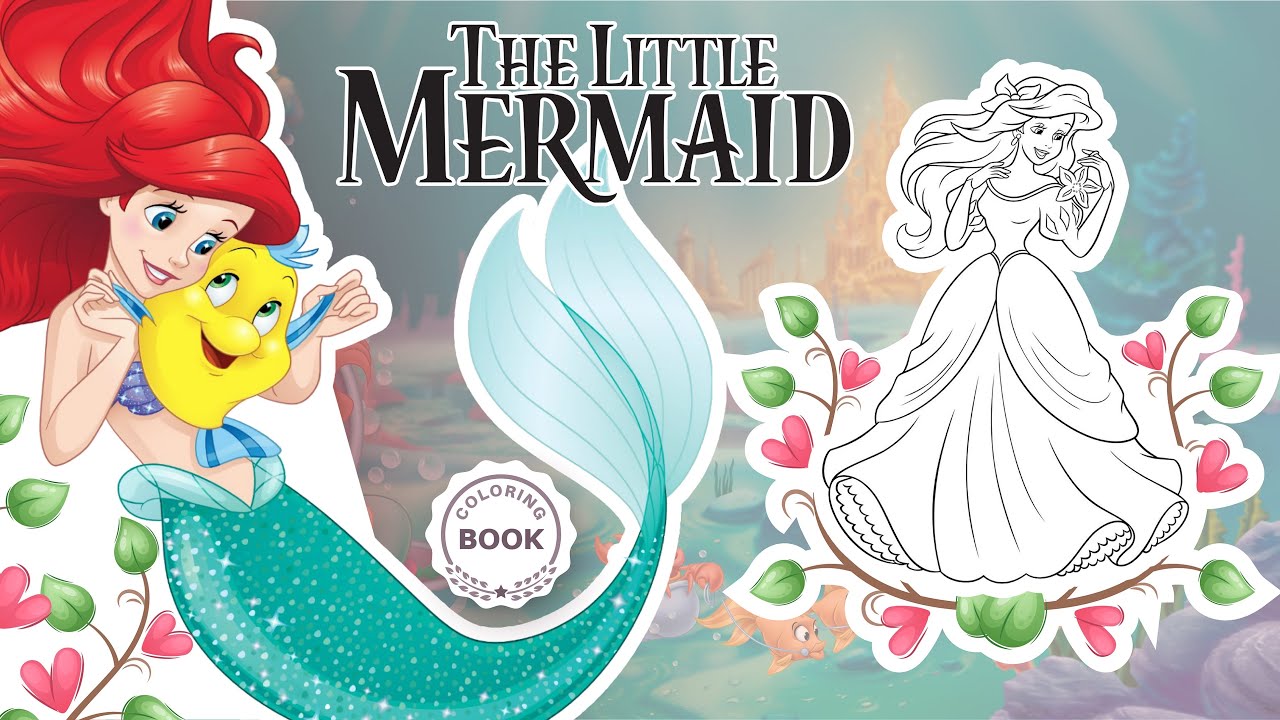 The Little Mermaid Coloring Pages / Disney Princess Coloring Book