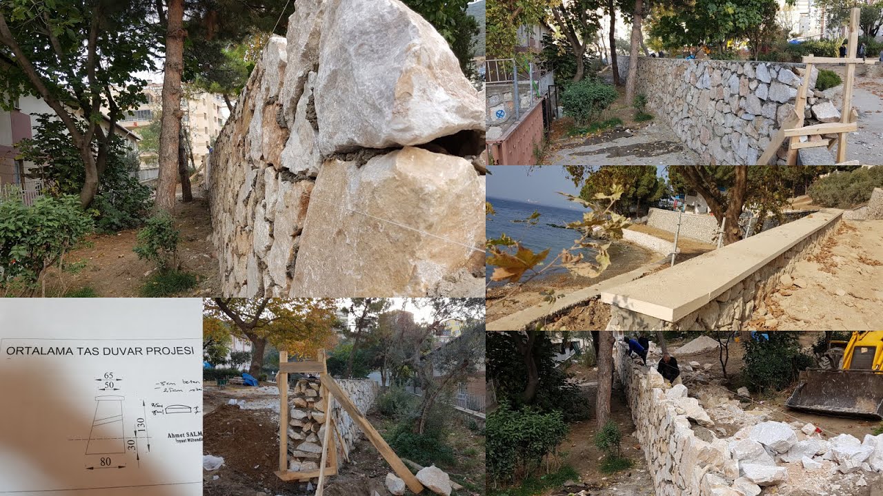 #TAŞ #DUVAR NASIL YAPILIR ? / TAŞ DUVAR m&sup3; ve #EĞİM #HESABI / AŞAMA AŞAMA TAŞ DUVAR YAPIMI #taşduvar