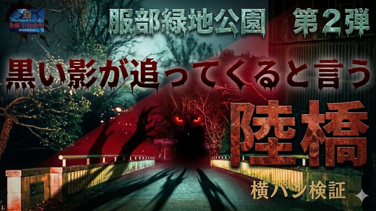 【心スポ一人検証】　服部緑地・第２弾　黒い大きな影って何だ❕横パン検証　【4K】