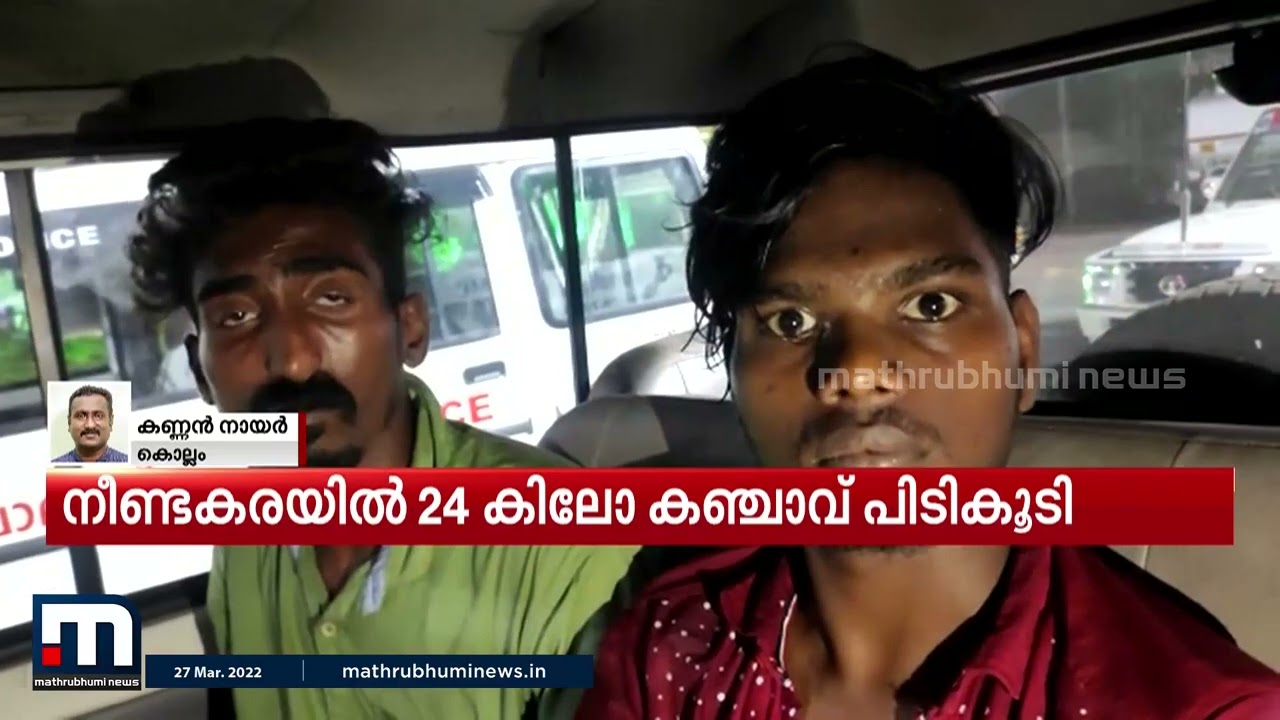 കൊല്ലം നീണ്ടകരയിൽ 24 കിലോ കഞ്ചാവ് പിടികൂടി | Mathrubhumi News