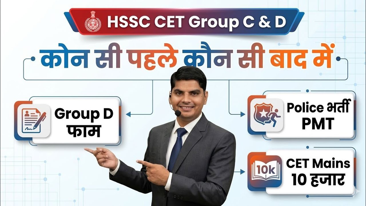 HSSC CET Group C Mains 10 हजार CET New Group D Haryana Police Bharti PMT | HSSC CET New Update 2026