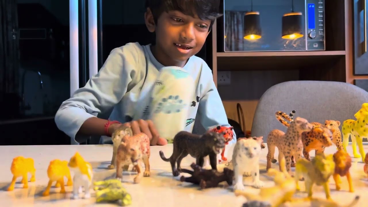 Daksh showing his wild cats