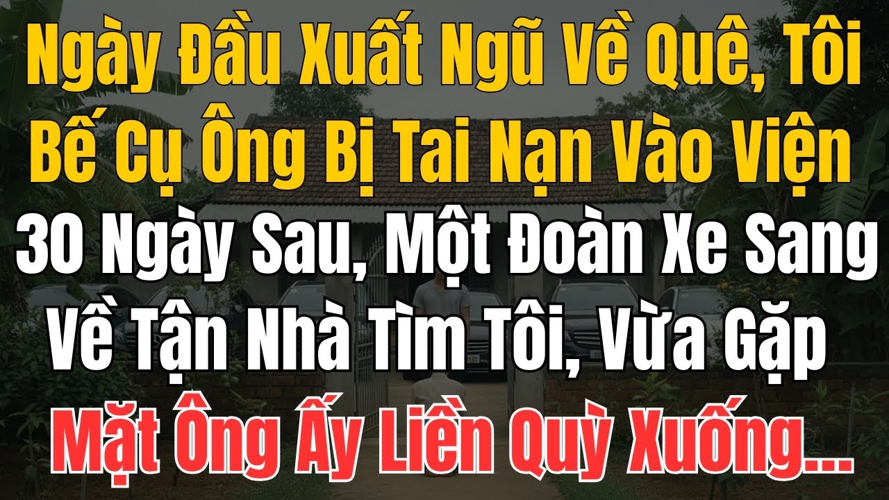 Ngày Đầu Xuất Ngũ Về Quê, Tôi Bế Cụ Ông Bị Tai Nạn Vào Viện. Ba Mươi Ngày Sau, Một Đoàn Xe Sang Về T