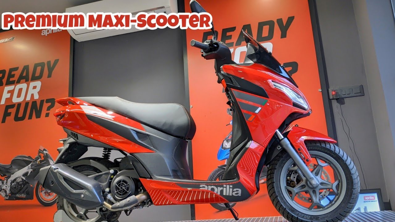 Aprilia SXR 160 in Sporty Red!! Maxi-Tourer Scooter | Detailed Walkaround