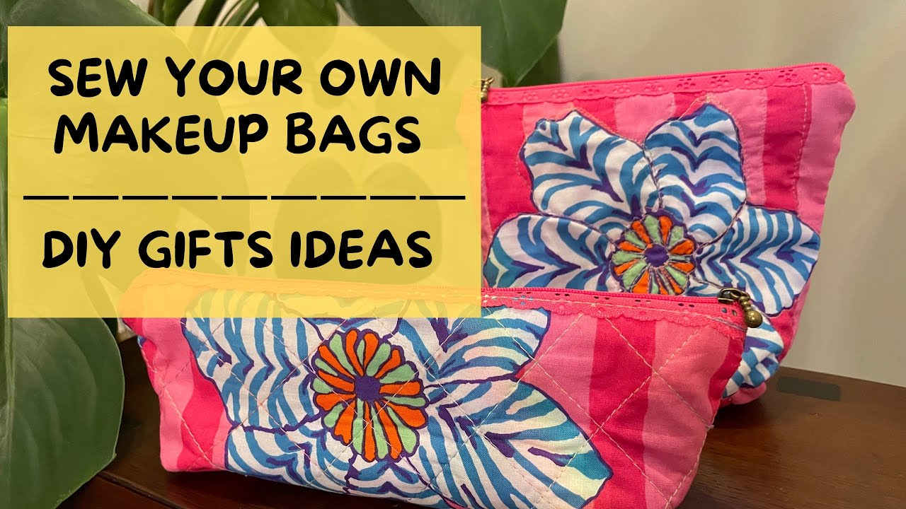 How to Sew a Zipper Pouch with Box Corners - Fast Easy Gift Idea using Fat Quarters - DIY Gift Idea