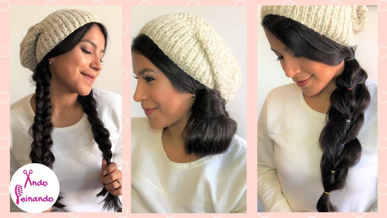 3 Peinados Perfectos Para Usar Gorro -  Peinados Con Gorro