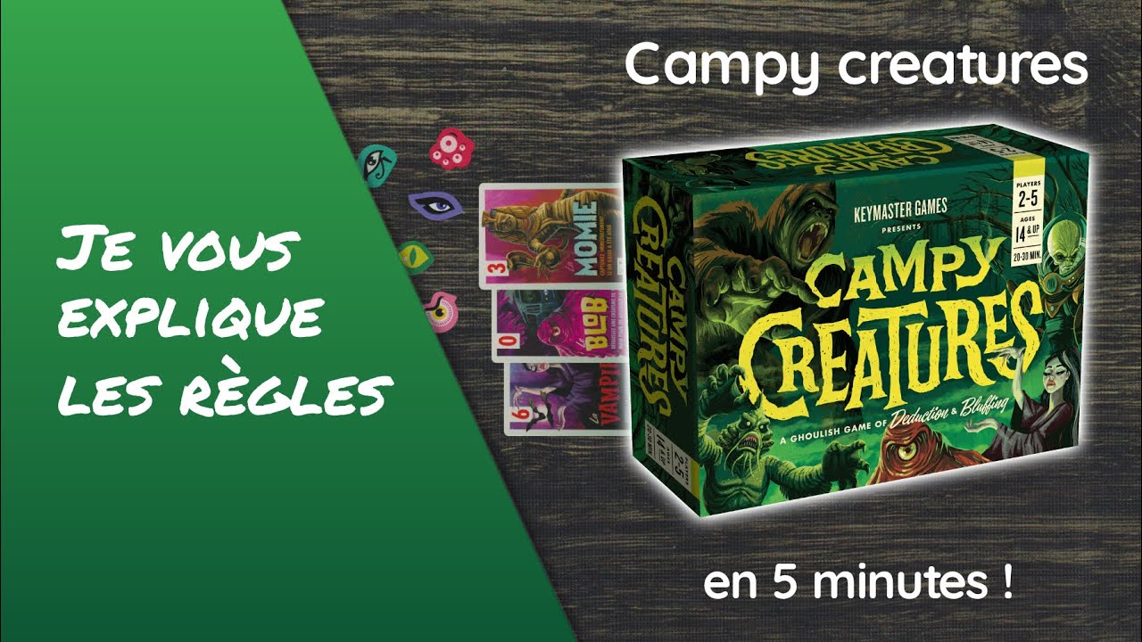 Je vous explique les règles du jeu CAMPY CREATURES en moins de 5 minutes