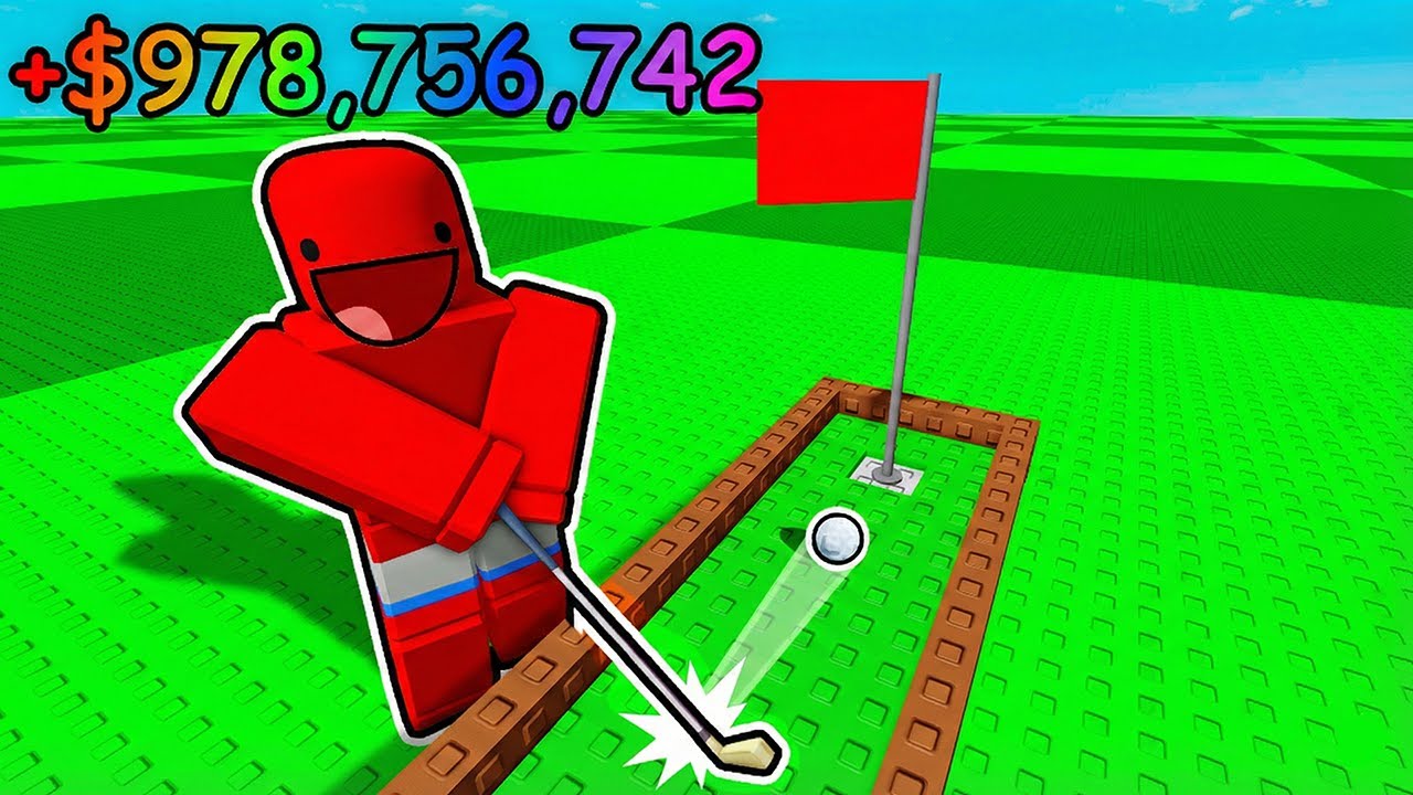 Making MILLIONS in build a MINI GOLF Roblox!