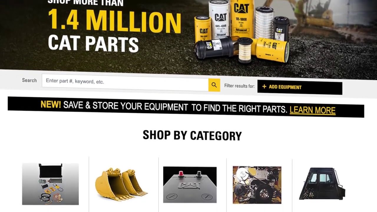 My Equipment Feature for Parts Cat Com