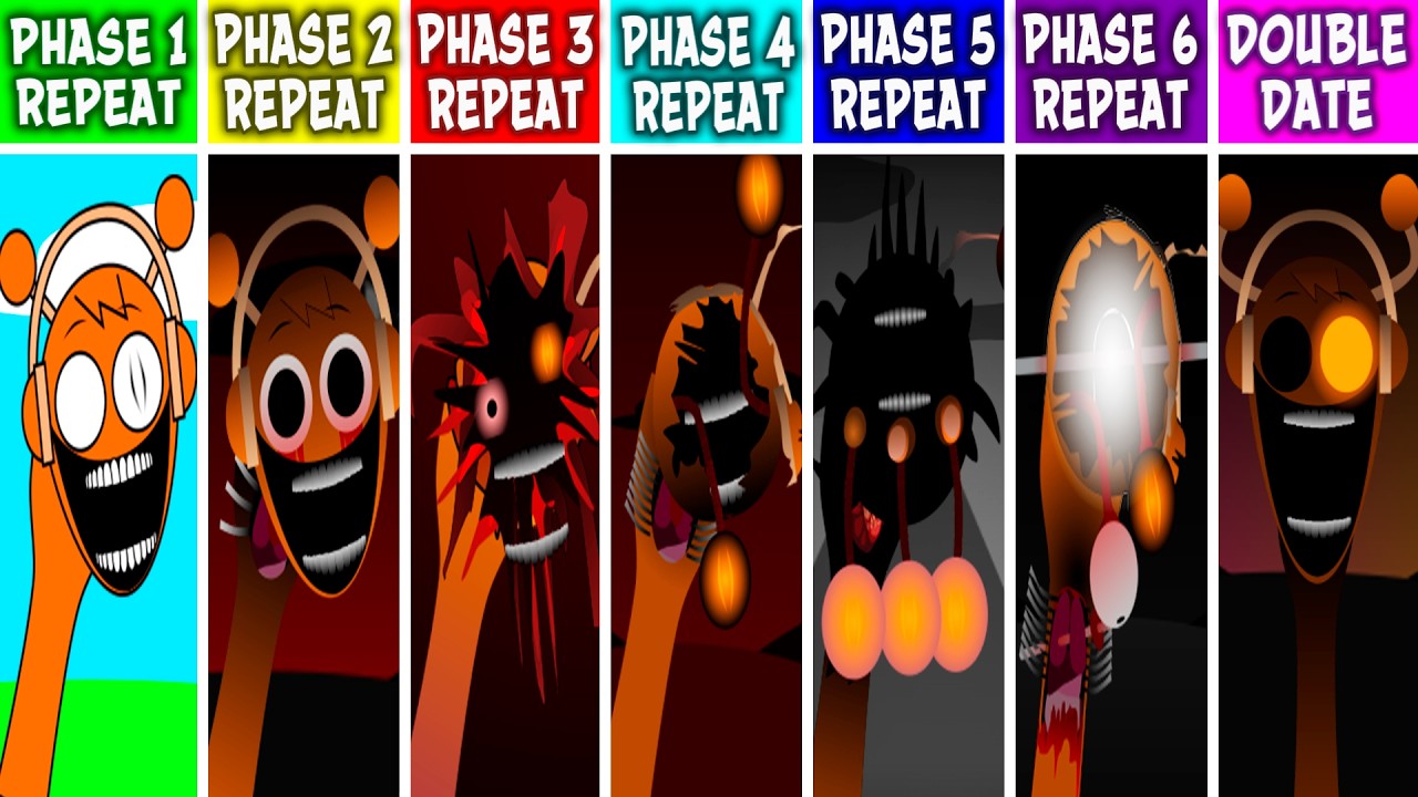 Sprunki PHASE 1-2-3-4-5-6 But Everyone Is REPEAT After DOUBLE DATE