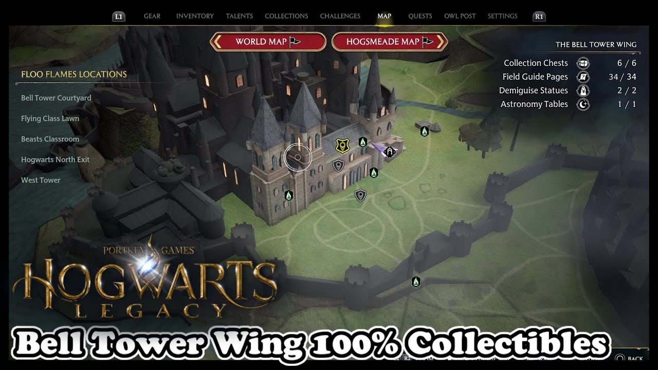 Hogwarts Legacy THE BELL TOWER WING ALL COLLECTIBLES (100% Collectible Guide)