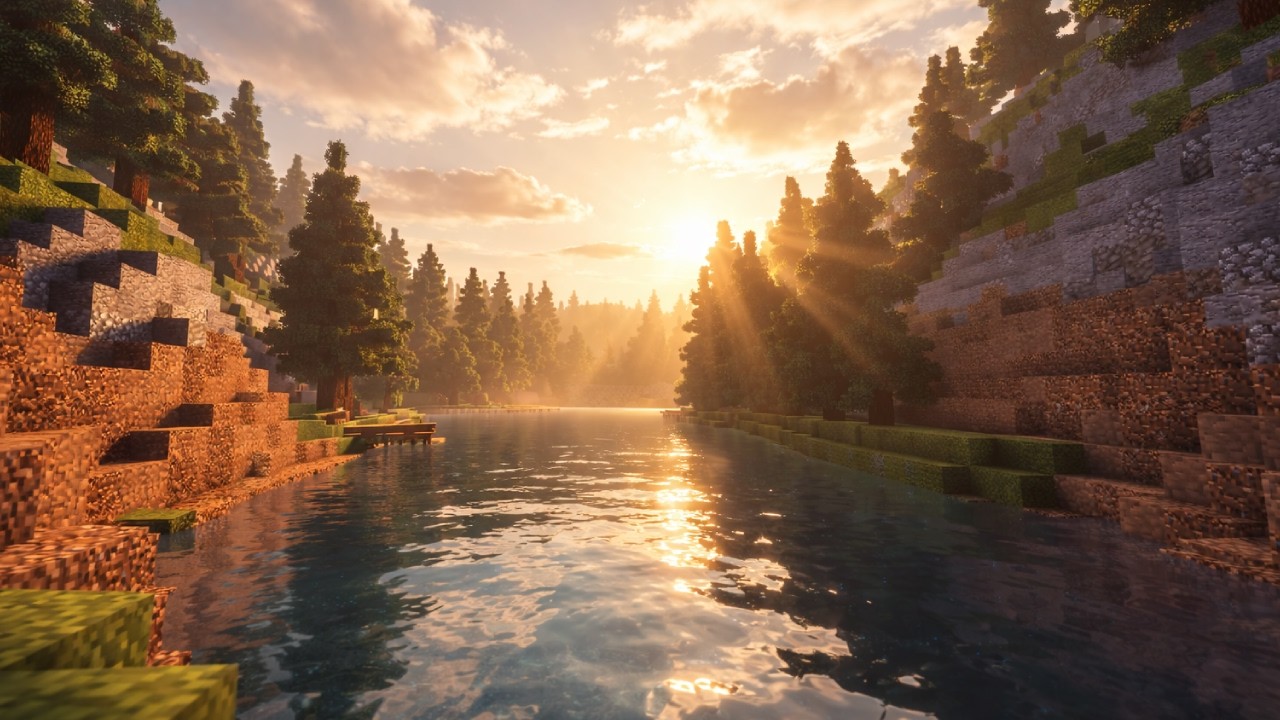 get some peace today... (minecraft music w/ river ambiance) | 3 Hours