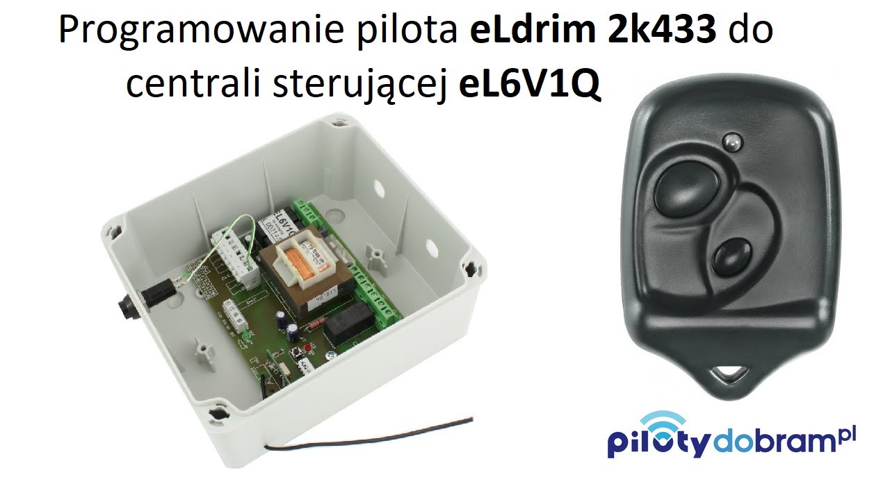 Programowanie pilota eLdrim2k433 do centrali sterującej eL6V1Q