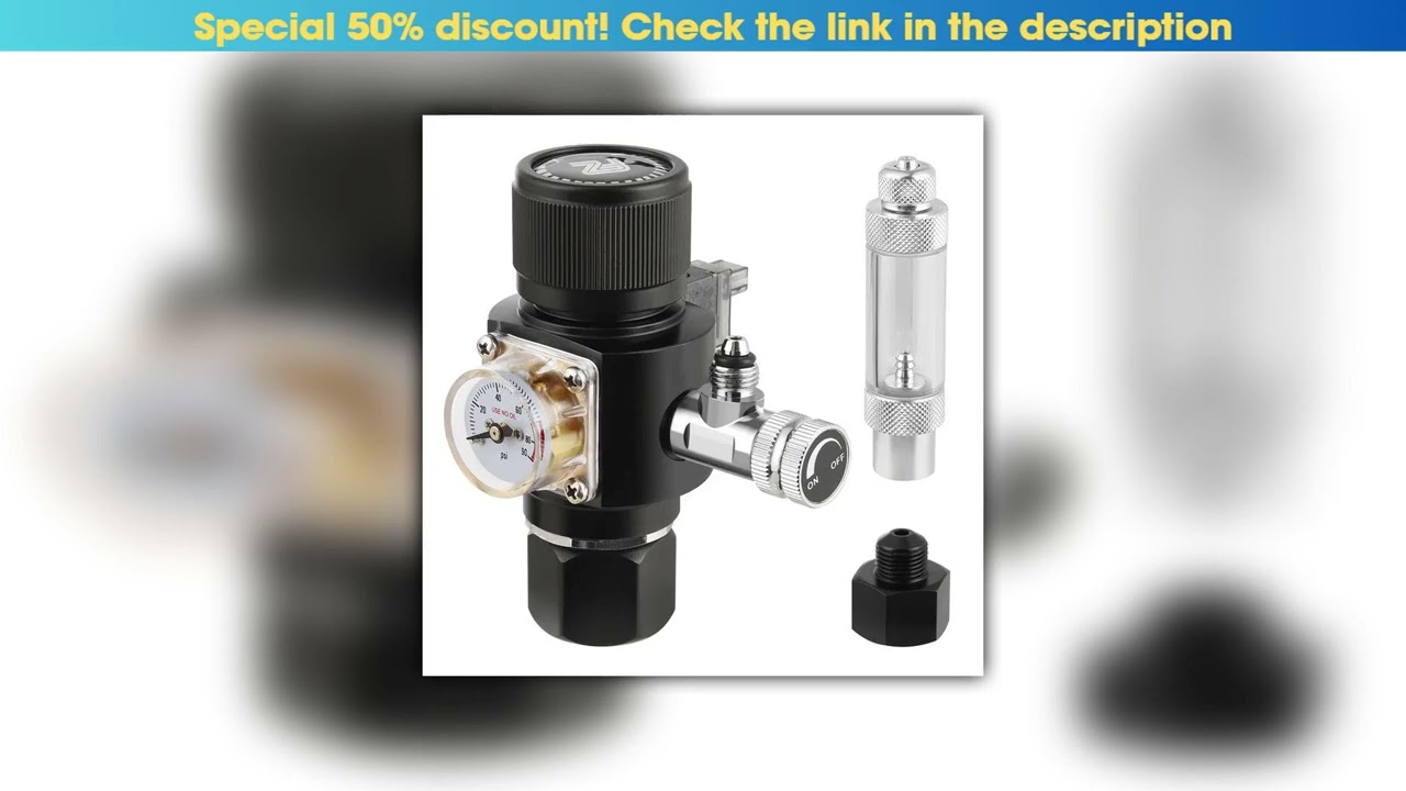 Must Buy Fzone Mini Dual Stage Co2 Regulator Fish Tank Aquarium Solenoid Valve Bubble Counter Fishb