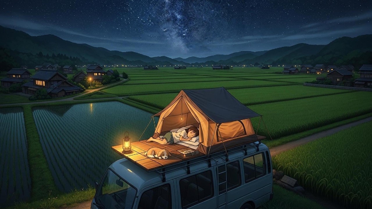 Silent Night in Japanese Countryside✨| 癒しのピアノ音楽(Iyashi Piano) Deep Sleep Under the Stars Pure Calm