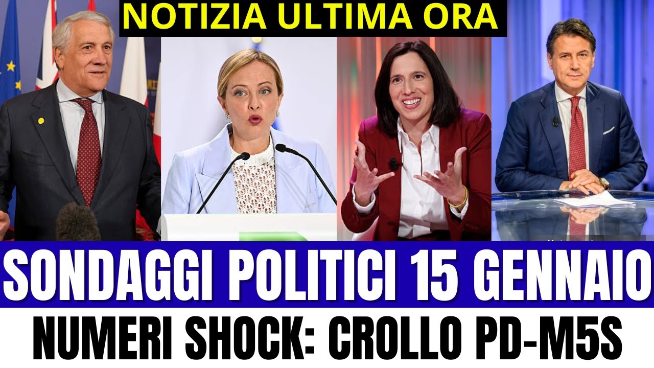 NUOVI SONDAGGI POLITICI: NUMERI SCIOCCANTI e GROSSO CALO per il CENTRO SINISTRA! CAMBIA TUTTO
