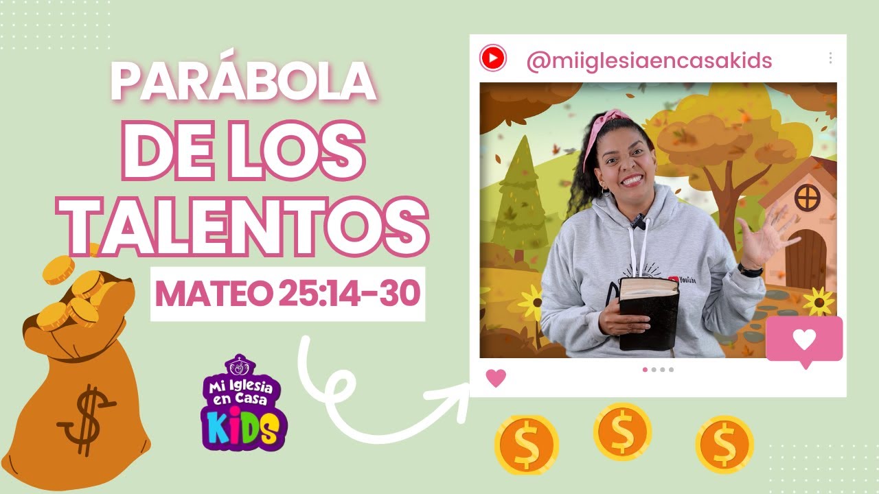 La Biblia para Niños 💰Parábola de los talentos 💰 Enseñanzas Bíblicas para Niños 😃