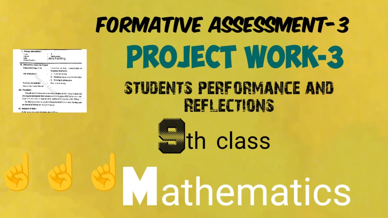 9th class Maths Project Work FA-3 and CP-3(Assignment-3) || Written Project Work -3