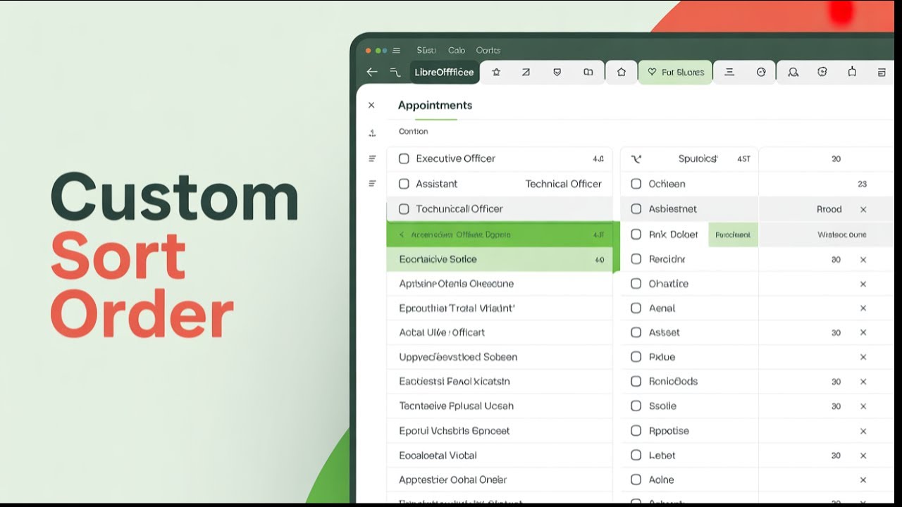 How to create your own sort order in LibreOffice Calc