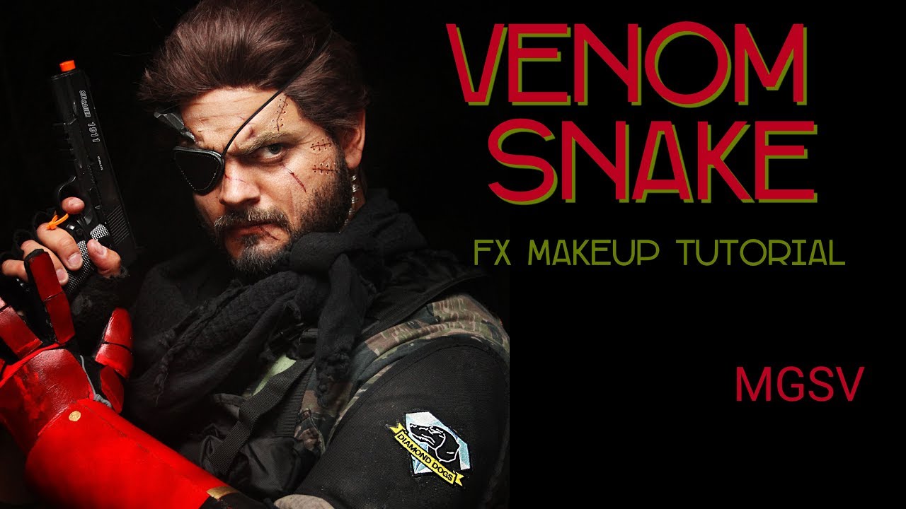 Venom Snake SFX Makeup Tutorial |Learn to Apply Wrinkles Scars Stitches| Metal Gear Solid V | E3