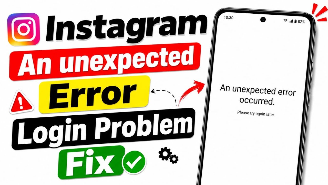 Instagram An Unexpected Error Occurred Problem 2026 | unable to login problem | incorrect password