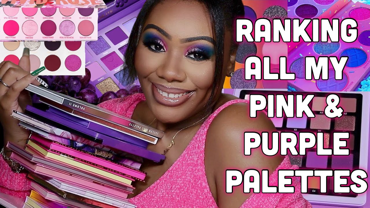 RANKING MY PINK & PURPLE EYESHADOW PALETTES | ASK WHITNEY