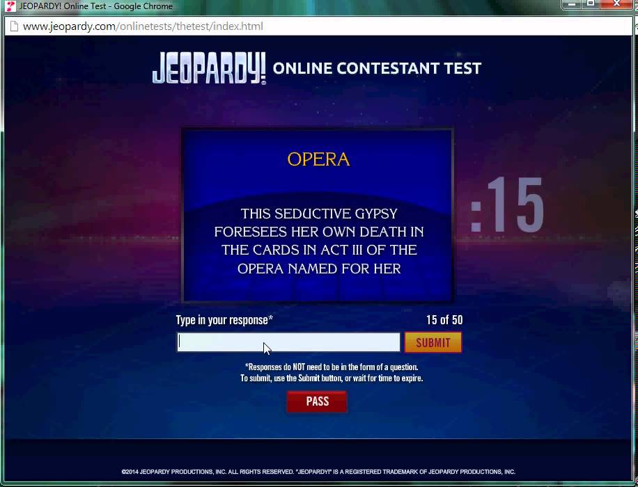 Dave Takes the 2014 Jeopardy Online Test