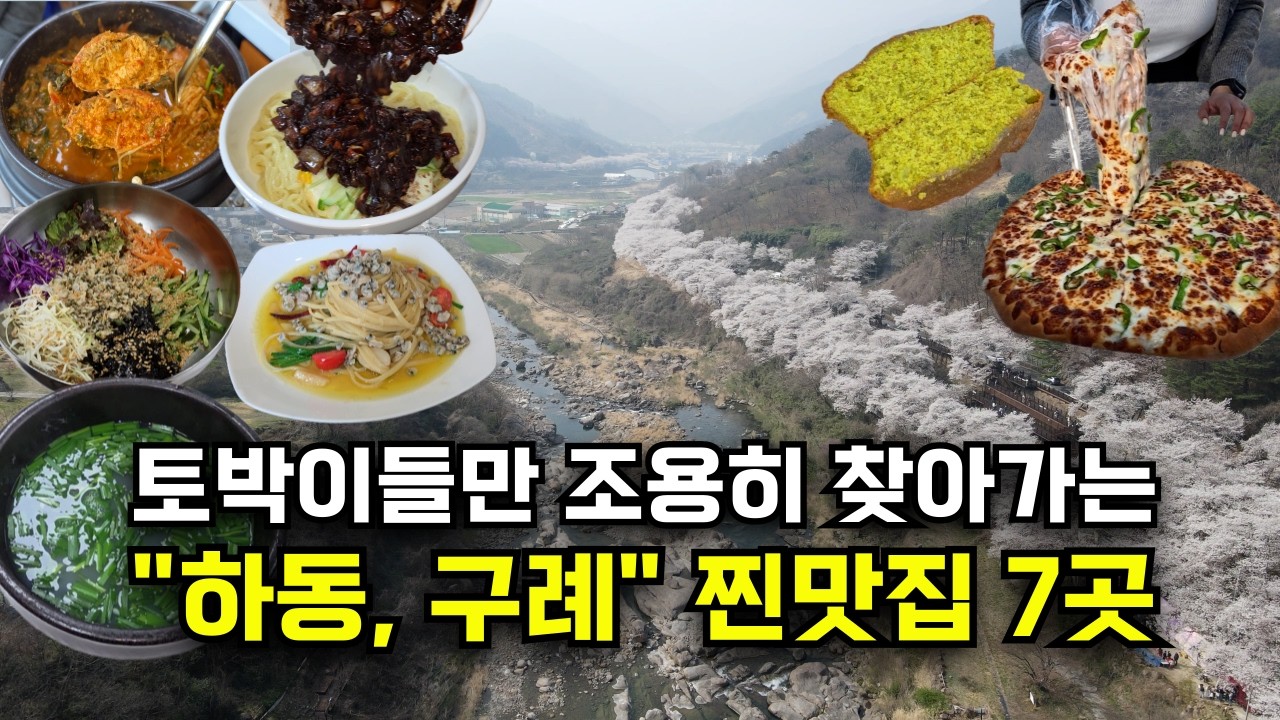 하동 구례 여행 가기전에 꼭 봐야할 하동 구례 맛집 베스트 7~! 진교반점, 벚꽃경양식, 나루터식당, 매암제다원, 남창식당, 봉성피자, 밤톨