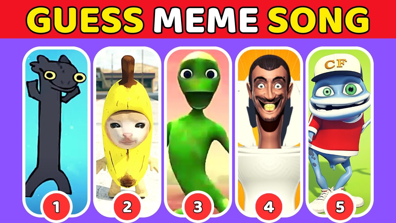 🎵🔥GUESS MEME SONG l Toothless Dance, Crazy Frog, Tu Cosita, TV Woman, Skibidi Toilet, Freddy Fazbear