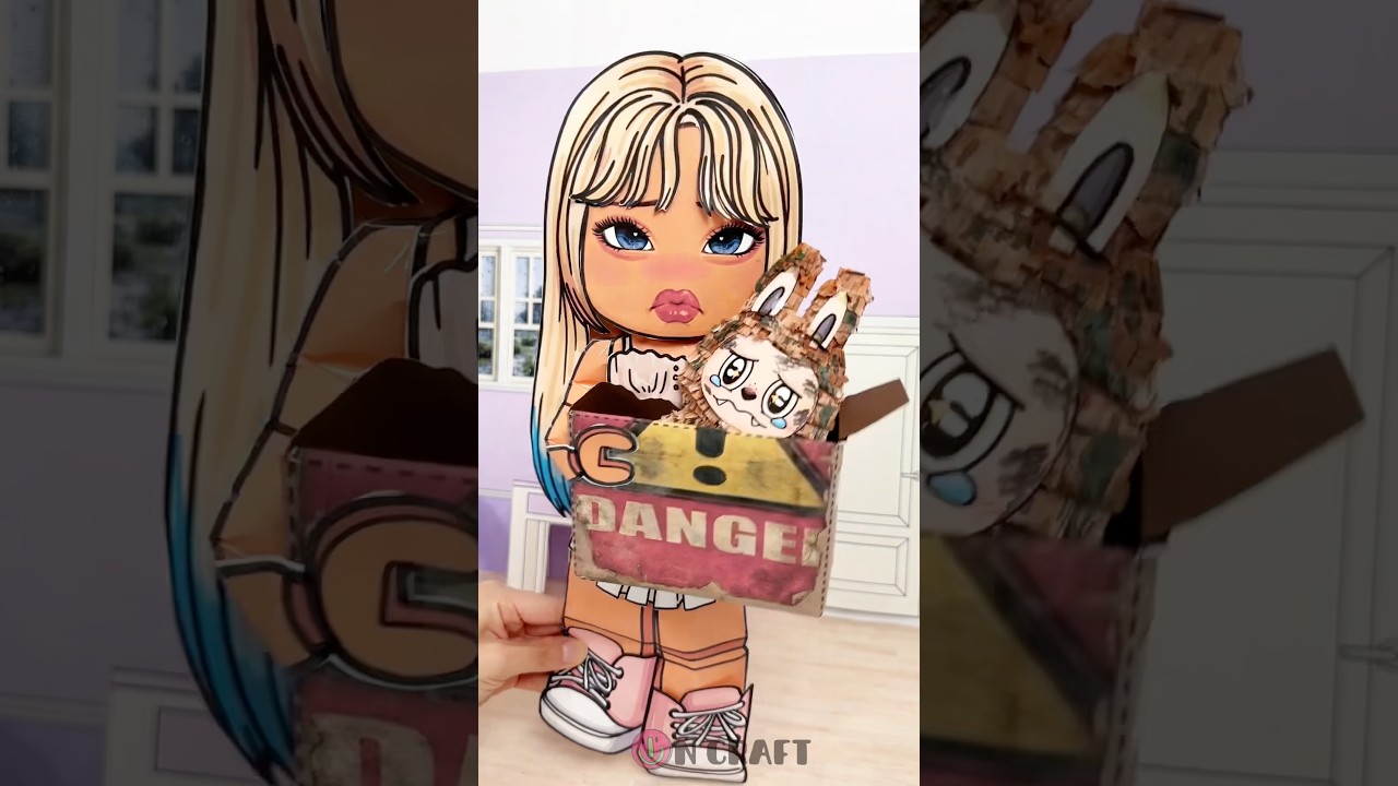 Baddie's Cursed Transformation Ep2. I am NOT CUTE anymore..😣Paper-Drama Craft (Blind Bag DIY)