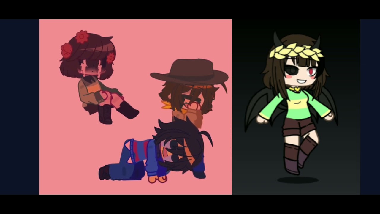 Chara, Clover & Frisk VS their fanon version...💔